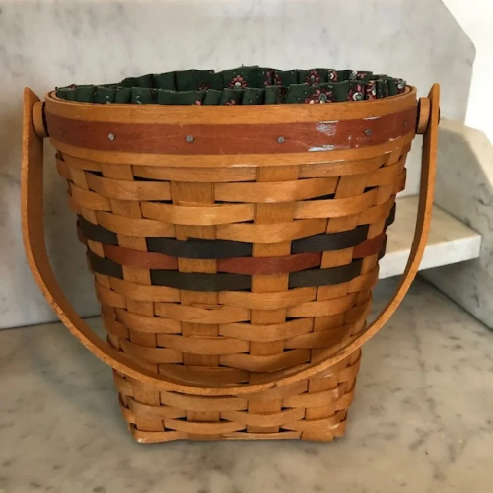 LONGABERGER Shades of Autumn Harvest Basket, Liner & Protector